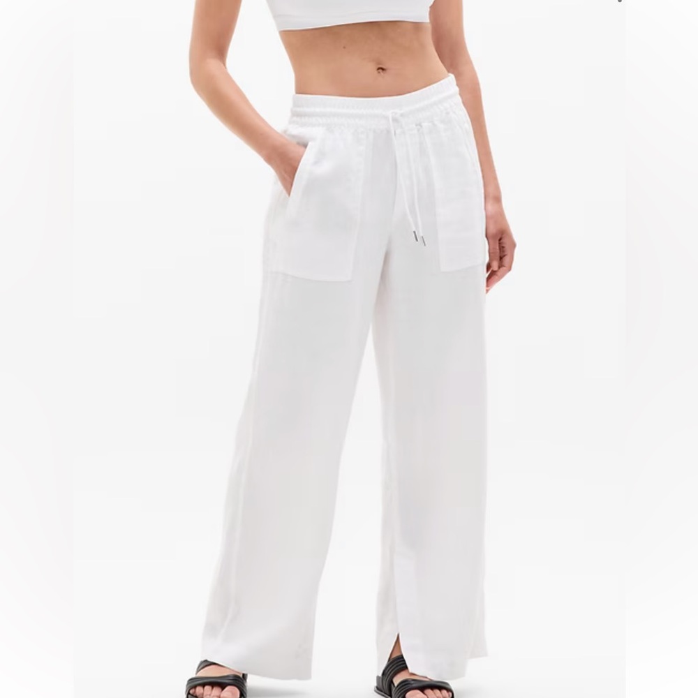 Athleta | Retreat Linen High Rise Wide Leg Pant White 22
Beachy Boho Coastal